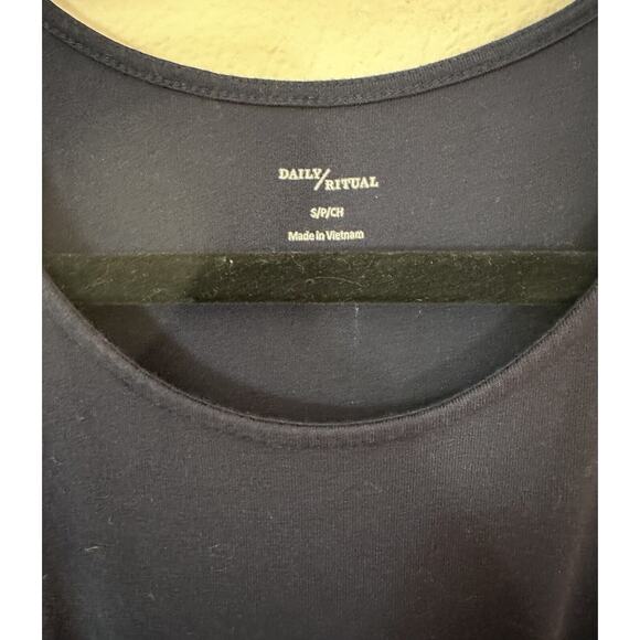 Daily Ritual Women's Blue Round Neck Sleeveless Casual Midi Tank Dress Small - Picture 7 of 7